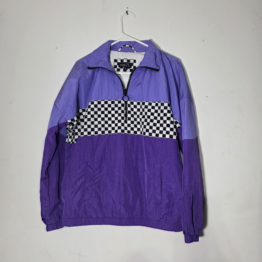 Rue21 Men's Purple and Black Windbreaker